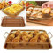 ADEPTNA 2PCS Copper Infused Multi-Purpose Crisper Tray Set Non Stick Mesh Pan Air Fryer Oven Grill Tray Basket (Rectangle Crisper Tray Set)