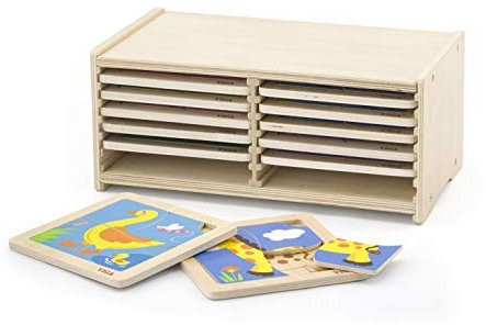 NCT Viga Block-Puzzle, 12-teiliges Set mit Aufbewahrungsbox.