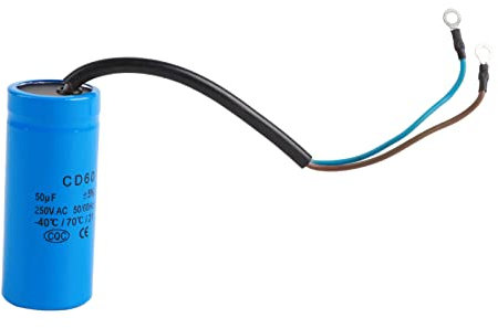 Cd60 Betriebskondensator Mit Kabel, 50uf 250v Ac Motorstartkondensator Für Motoren Luftkompressoren Klimaanlagen