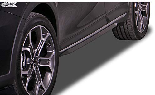RDX Seitenschweller 'Slim' passgenau | kompatibel mit KIA XCeed 2019- (ABS Schwarz glänzend)