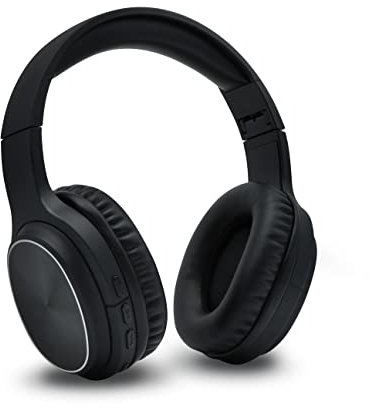 mooov 618320 - Auriculares inalámbricos Bluetooth ANC, Diadema Plegables, Cascos sin Cable Bluetooth, cancelación de Ruido, autonomía 20 h, micrófono Integrado, Asistente Vocal, Negro