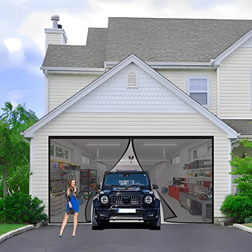 Zanzariera Magnetica per Porte, 130x185cm Tenda Zanzariera Porta Resistente Anti Zanzare per Porta Scorrevole Balcone Soggiorno Camera Ingresso Chiusura Automatica (Nero)