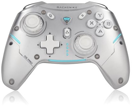 Machenike G5 Pro Tri-mode Switch Controller, USB/BT5.0/2.4G, with Programmable Button, Joystick, Hall Trigger, Kailh Micro Switches, Switch Remote Gamepad for PC, NS, iOS, Android, TV box (Silver)