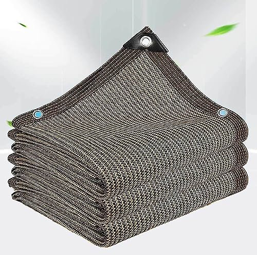 Filet d'ombrage pour Serre Tunnel Toile Pergola Toile d'ombrage Voile Ombrage 3x3 Toile d Ombrage 90% Filet Anti Chaleur d'ombrage Extérieure pour Pergola Terrasse Jardin,brown-3x3m