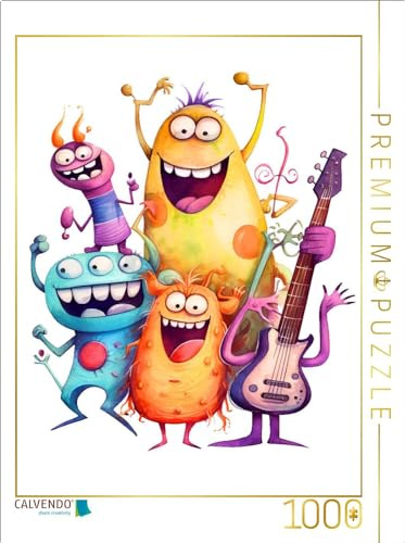 CALVENDO Puzzle Monsterkapelle spielt auf | 1000 Teile Lege-Größe 64 x 48 cm Foto-Puzzle für glückliche Stunden