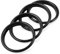 KUNIO 4Pcs Auto Lüftungsringe Klimaanlage Dekoration Ring passt für Audi A3 S3 Q2L Lüftungsdüsen Auto Luftauslass Aufkleber Innenraum Aluminiumlegierung Lüftungsdüsen Zubehör Außenring Schwarz