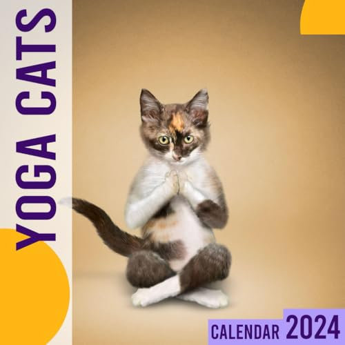 Yoga Cats Calendar 2024: One-year Monthly Calendar, January To December 8.5 X 8.5 Inch, 12 Months Calendar for Yoga Cats, Gag Gifts, Yankee Swap, Christmas ... Major US Holidays