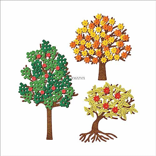 XMZZMX Apfelbäume, Ahornbaum-Metall-Stanzformen für Kartenherstellung, Papierprägestanz-Set, Vorlagen, Aufbewahrungstaschen, Zubehör, Fotorahmen, Album, DIY, Scrapbooking, Schablonen-Sets