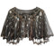 VILOREE Damen Umschlagtücher Stola für Abendkleid 1920s Retro Schal Hochzeit Party Braut Schal Gatsby Kostüm Accessoires Schwarz & Gold (58)