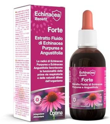 Echinacea Benefit Estratto Forte - supporta le naturali difese immunitarie e favorisce il benessere delle vie respiratorie, 50 ml