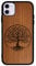 Enowood Coque en Bois de téléphone Iphone Artisanale - Arbre de Vie - Iphone 11 - Makore