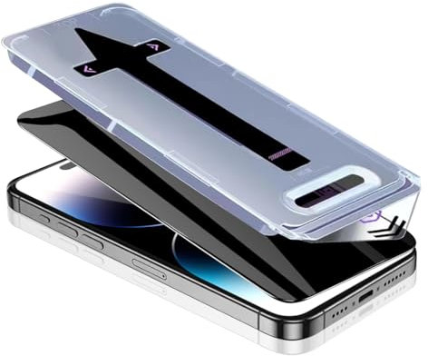 Phlleyaa Sichtschutz Schutzfolie für iPhone 14 Pro Displayschutz 6,1 Zoll [Auto Dust-Elimination],9H Härte,Bläschenfrei für iPhone 14 Pro Panzer Schutz Glas [1 Stück]