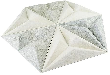 XOXLCUHR Panneaux d'absorption de Studio hexagonaux, Mousse insonorisante, absorbeur de Son d'écho Haute densité, Panneaux muraux décoratifs à Bords biseautés 3D