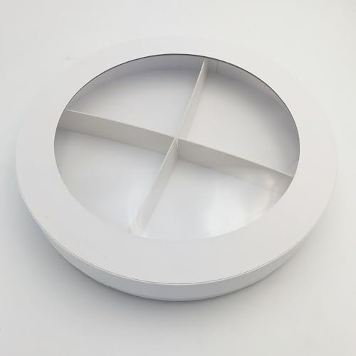 Runde Pappschachtel, 30,5 cm, Pappmaché, Charcuterie-Brett, Süßigkeiten-Brett für Leckereien (weiß, kreisförmig)