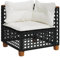 vidaXL Garten Ecksofa, Mittelsofa mit Kissen, Modular Loungesofa für Garten, Gartensofa Gartensessel Gartenmöbel, Schwarz Poly Rattan