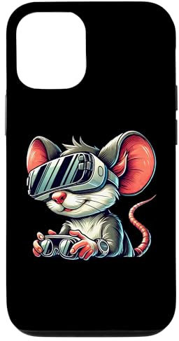 Hülle für iPhone 12/12 Pro Maus Rat VR Gamer Virtual Reality Sci-Fi