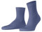 FALKE Unisex Run U Sso Baumwolle Funktionsmaterial Einfarbig Socken, Blau Smoky Blue 6483 Rib, 39-41