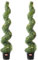 VEVOR Albero di Bosso Artificiale Topiario, 152,4 cm Altezza, 2 Pezzi, Alberi di Bosso Finti a Spirale, Pianta Artificiale Verde con Foglie, Vaso, Decorazione, Set Verde Protezione UV Arredamento