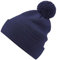 Roughtex Bommelmütze aus Bio-Baumwolle Vielseitige Wintermütze, mit Umschlag oder als Beanie tragbar Navy