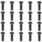PATIKIL 50 Piezas Tornillos de Cabeza Plana M2.5 x 10 mm, Tornillos Hexagonal de Acero al Carbono Medio, Tornillos de Máquina, Rosca Completa, Óxido Negro, Grado 10.9