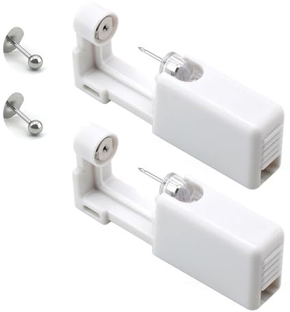 Ohrlochpistole, Ohrring Pistole, Ohrstecherset, Einweg-Ohrenpiercing-Werkzeuge, Ear Piercing Gun Earring, Asepsis, Für Das Ohrpiercing Der Frau, Aus Chirurgischem Stahl (2 Stück)