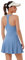 Bezioner Tenniskleid Damen Racerback Golfkleid mit Integriertem BH Shorts Taschen Reißverschluss Tennis Outfit Sportkleider Blau M