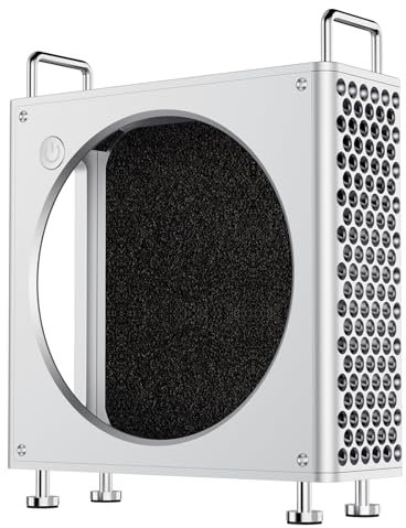 Ulanzi QT01 Caja de Aleación de Aluminio para Mac Mini M4/M4 Pro 2024, Mini Funda Mac de Escritorio, con Alineación Magnética, Máxima Protección de Enfriamiento y Botón de Encendido Instantáneo