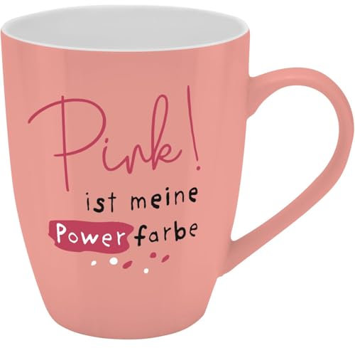 H:) PPY life Becher mit Motiv Pink | Tasse mit Spruch, New Bone China Porzellan, 35 cl, mit Geschenkbaderole | lustiges Geschenk, Geburtstag | 74194