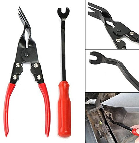 Qussedser Hot Auto Tuer Polster Remover & Trim Clip Entfernung Zangen Pry Bar Combo Tool