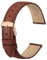 Anbeer 16mm cinturino piatto e sottile in vera pelle,cinturino di ricambio a sgancio rapido,rosso mattone con fibbia oro rosa
