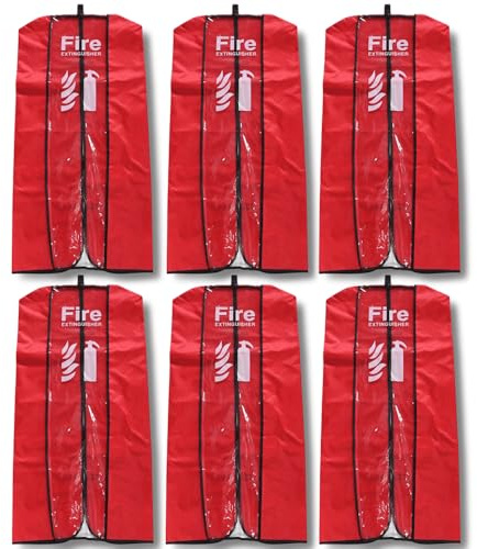 Product image Copertura per estintore grandi dimensioni confezione da 6 - Fino a 10 kg Copertura protettiva contro polvere, graffi, custodia trasparente estintore resistente alle intemperie