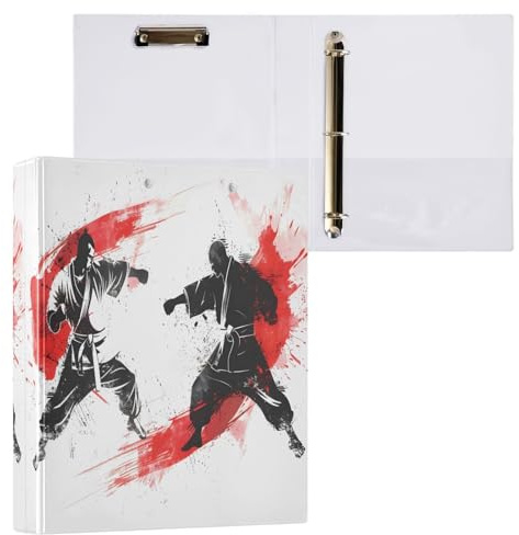 Zwei Karate Master Battle 3 D-Ringbuch A4 1 Packung mit 200 Blatt für Kinder Schulbedarf Damen Herren Büro