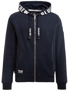 Camp David Herren Sweatjacke mit Kapuzen-Artwork Blue Navy, XL