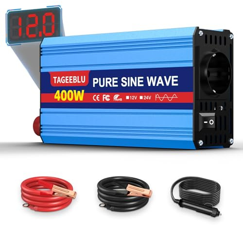 400W wechselrichter 12v auf 230v Reiner Sinus, spannungswandler 12v 230v