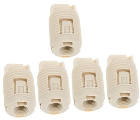 Douille de Lampe G9 en Céramique Beige, Filetage M10, Lot de 5 | Socle Entièrement Fileté, Installation Facile, pour Projets D’éclairage Maison et Bureau