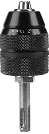 SIXRUN Keyless Drill Chuck, 2-13mm Capacity Chrome Vanadium Steel with SDS Shank, for Electric Hammer and Lathe