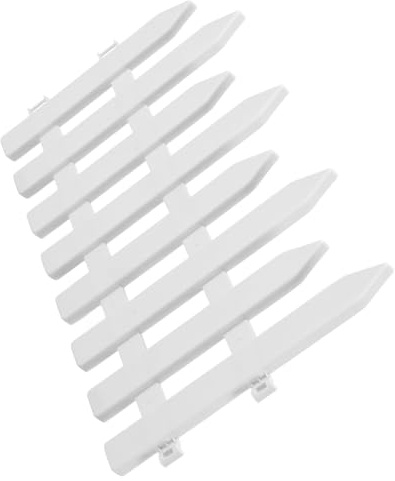 VICASKY PVC Garten Zaun Weiß Kleiner Leichter Zaun für Garten und Beeren Einfache Montage Schont Vögel und Kleintiere Dekorative Gartengrenze für Haus und Außenbereich