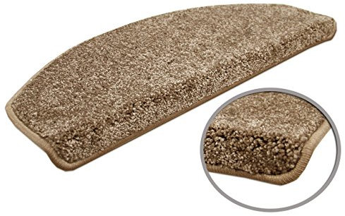 Snapstyle Velours-Stufenmatte Triumph Taupe (halbrund) einzeln oder im 15er Set in 2 Größen