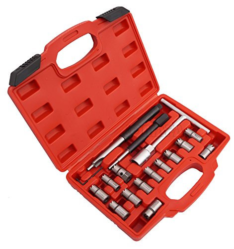 ESCARIADOR PARA ASIENTO DE INYECTORES 17 PIEZAS (Herramienta para limpiar y descarbonizar inyectores)