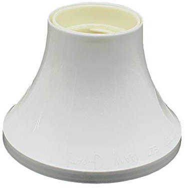 E27 Wand- und Deckenarmatur mit Fassung gerade Weiß 1-flammig max. 75W LED oder Glühlampen Deckenfassung ø 83x58,2mm