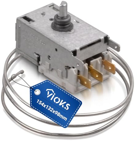 Termostato di ricambio per Ranco K59-S2785 Atea A13-0696R Whirlpool 481228238175 2 x 4,8 mm/1 x 6,3 mm AMP regolatore di temperatura con tubo capillare 690 mm per frigorifero congelatore