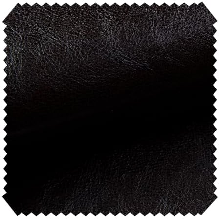 novely® MARGOTH - Glattes glänzendes Kunstleder im Antik-Look - Polsterstoff im Echtleder-Look - Robuster Möbelstoff - Pflegeleichte Meterware 1lfm | Farbe: 27 Schwarz Braun