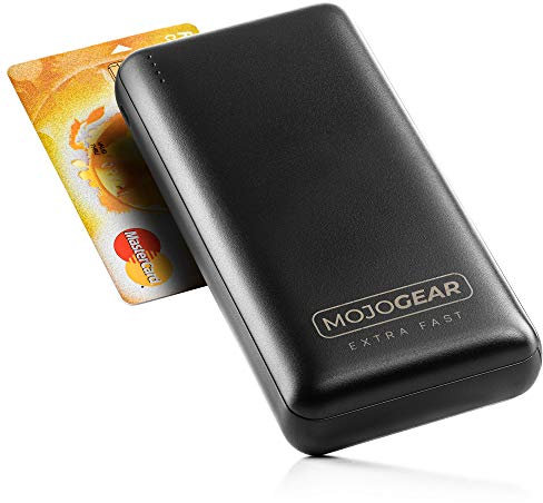 MOJOGEAR Powerbank 20000 mAh XL Extra schnell – Kompatibel mit Samsung & iPhone – Laden Sie 3 Geräte gleichzeitig – 2X USB A/USB C/Micro USB – Reise-Powerbank im Flugzeug erlaubt