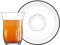 LAV 12 Stück Harman Glas Tee Tasse und Untertasse Set - Türkisch Stil Tulip Gläser für Tee, Kaffee - Clear - 95 ml