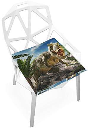 linomo Tier Dinosaurier Memory Foam Stuhlkissen Sitzkissen für Kinder, 40 x 40 cm