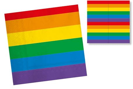 DH-Konzept Servietten Regenbogen-Pride 20er Pack