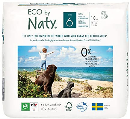 Nature Babycare Size 6 Extra Large Nappy Pants - Pack of 18 Nappy Pants