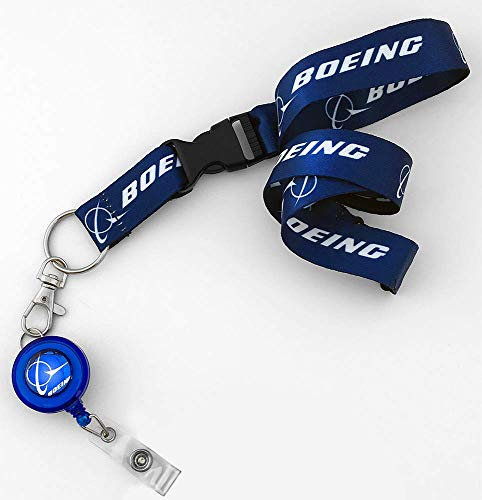 koolkrew Boeing Logo Dye Sublimation Lanyard Set, blau
