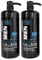 Dead Sea Collection Mens Shower Gel 3 in 1 Top 10 Active - Body Wash with Dead Sea Salt, Shampoo for Men, Face Wash - Pack of 2 (1000 ml. each)