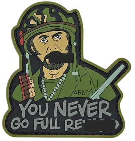 Miltacusa Never Go Full Humor Funny Inspired Tactical Patch [3D-PVC Rubber - Hook Fastener Backing -PVT2]